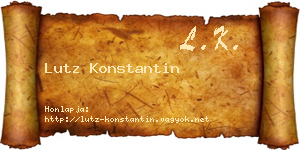 Lutz Konstantin névjegykártya